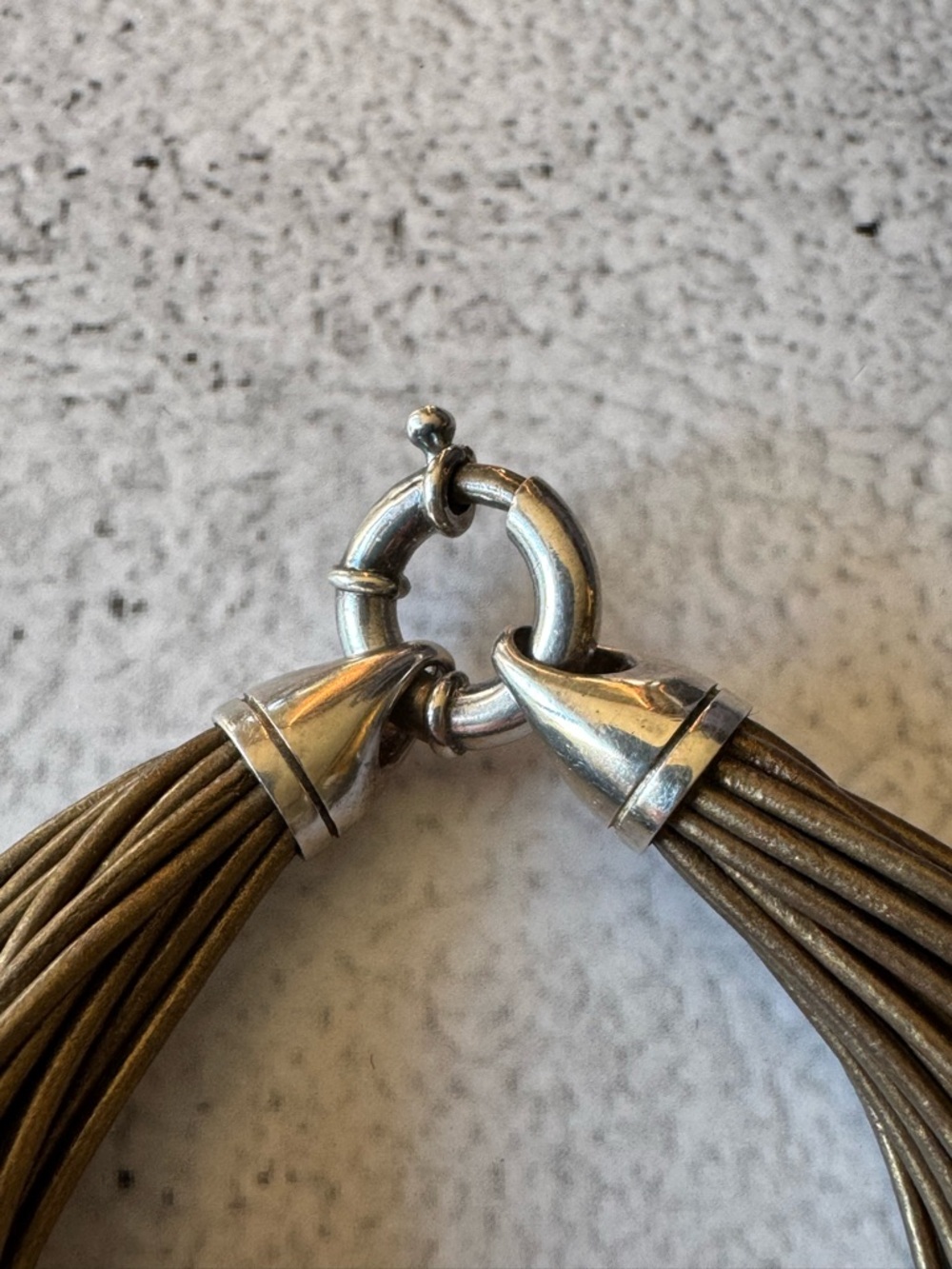 Somers Randolph Sterling Silver and Brown Leather Bracelet - Picture 3 of 5